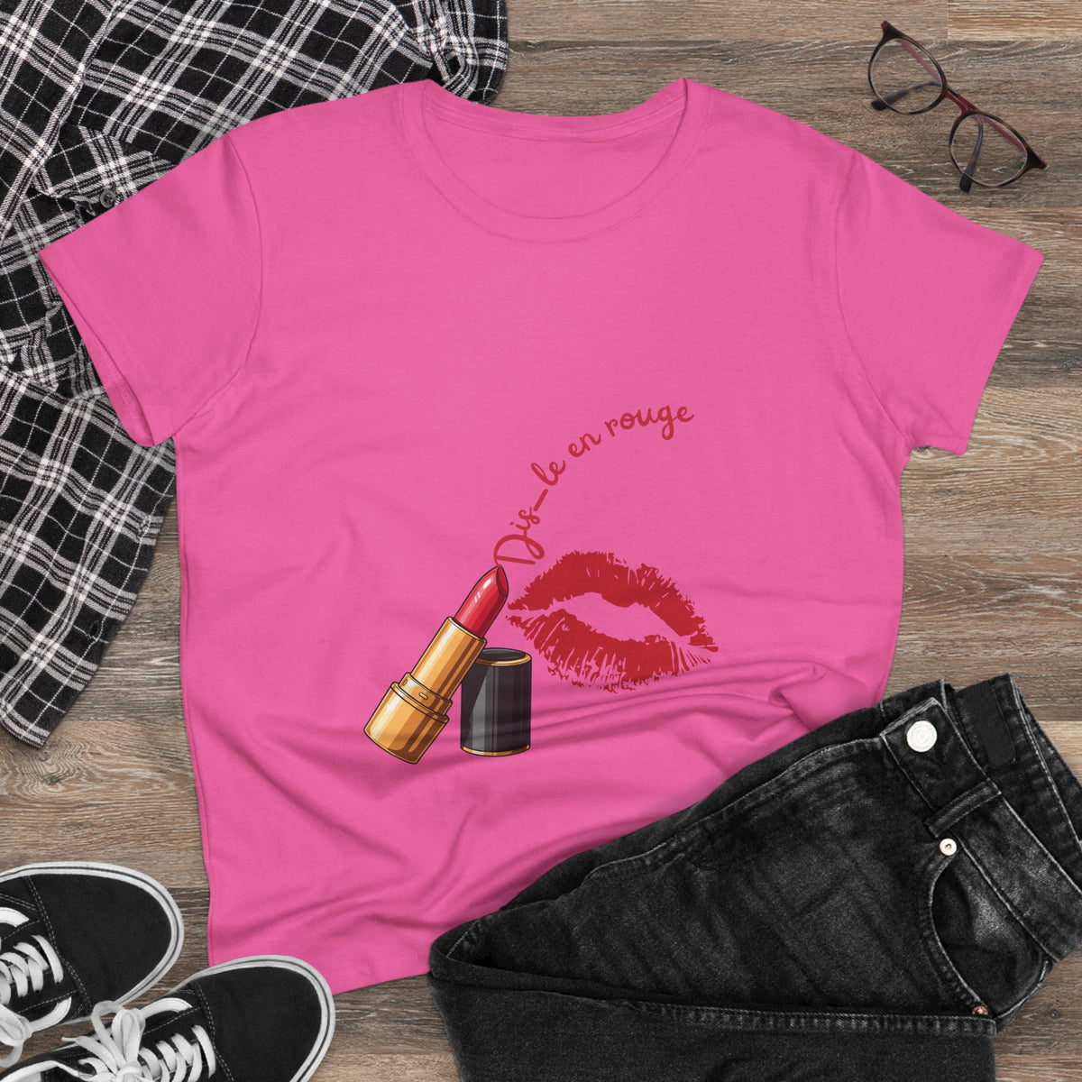 T-Shirt Kiss KUBALI – « Dis-le en rouge »