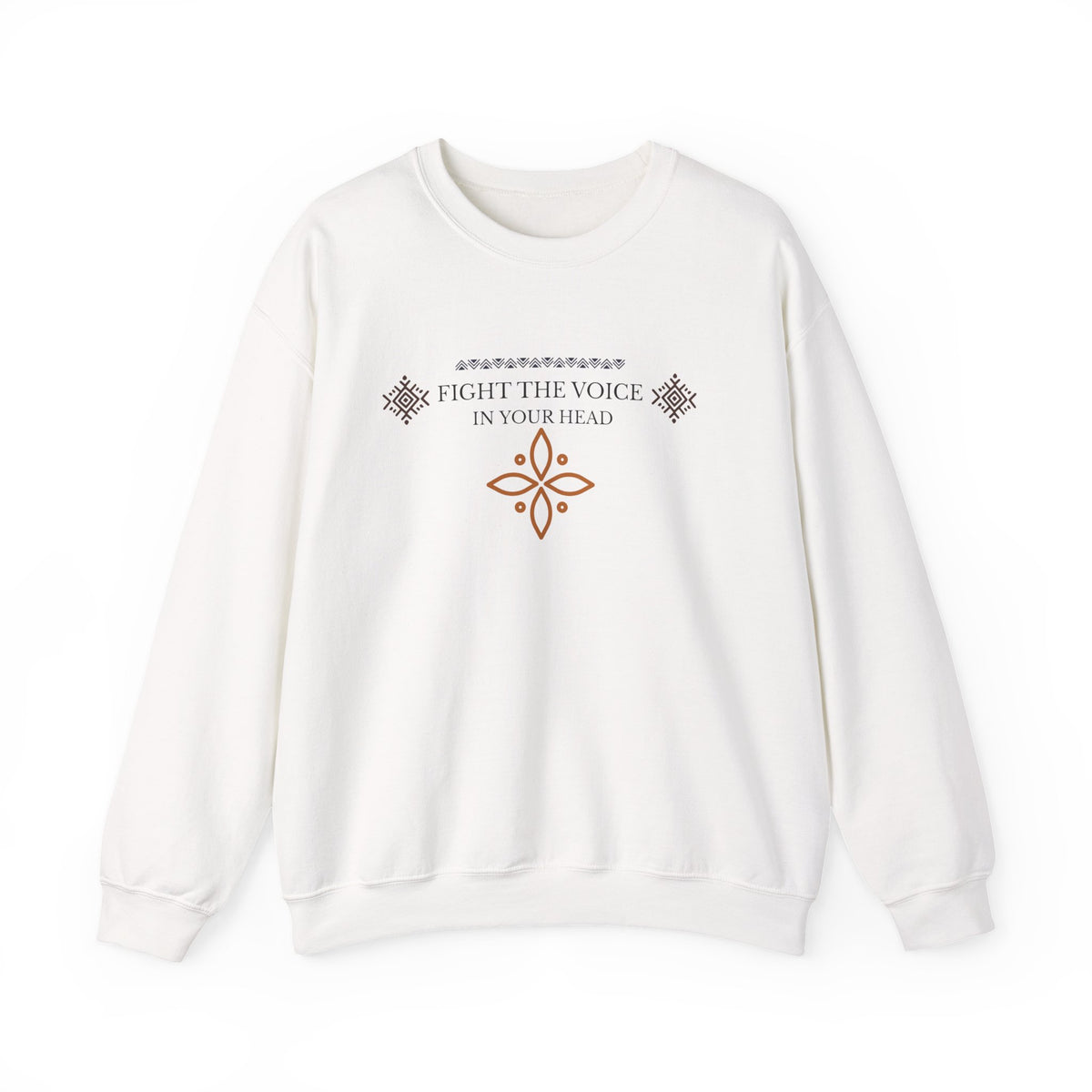 Sweatshirt Crewneck Brodé – "Fight the Voice in Your Head" | Coton Premium Unisexe