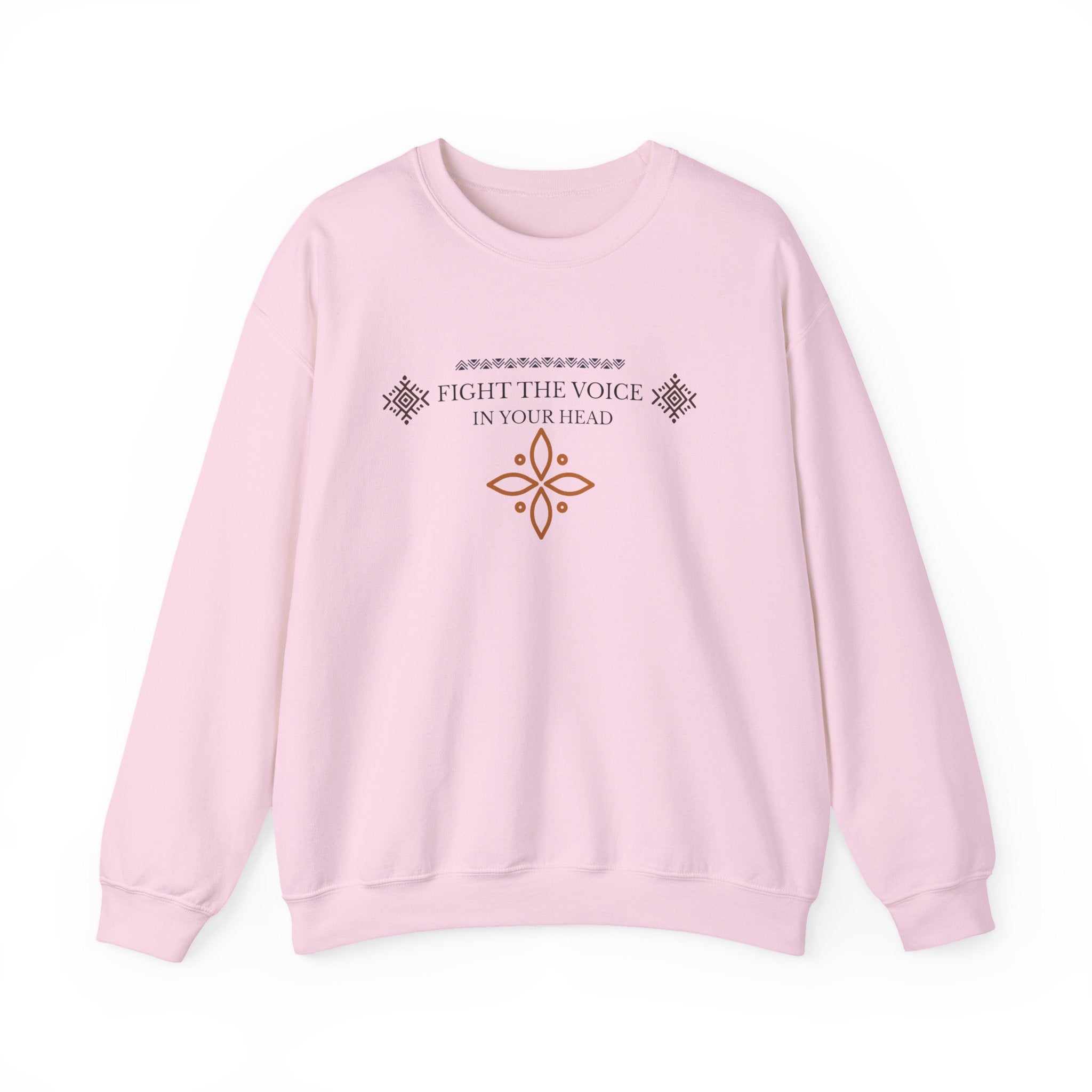 Sweatshirt Crewneck Brodé – "Fight the Voice in Your Head" | Coton Premium Unisexe