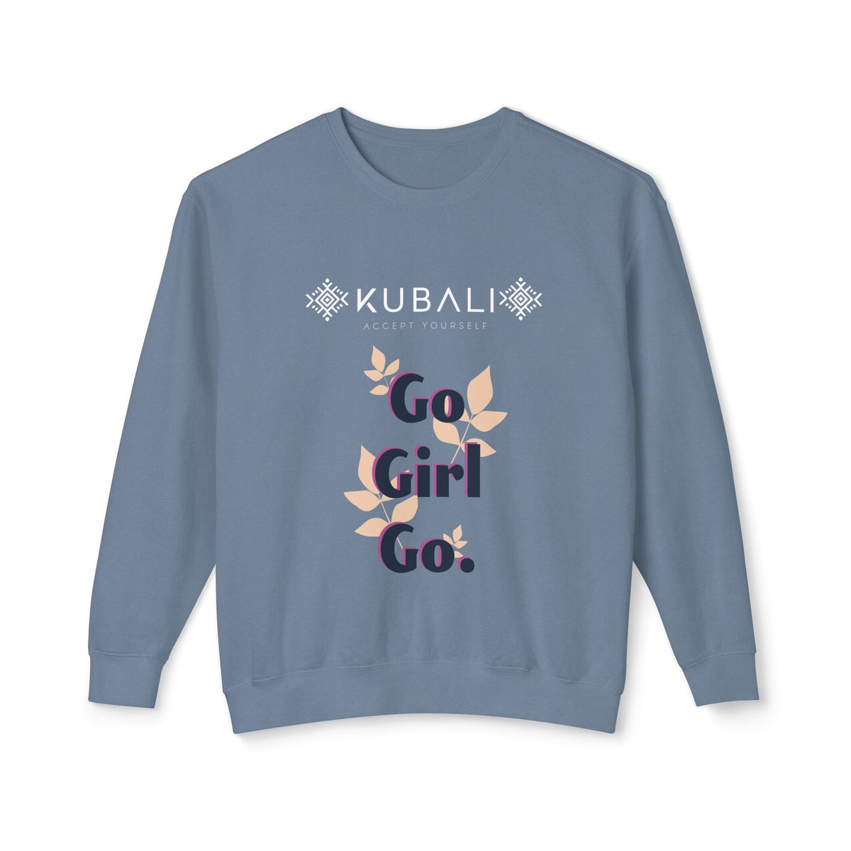 Sweat Col Rond Floral KUBALI —" Go Girl Go"