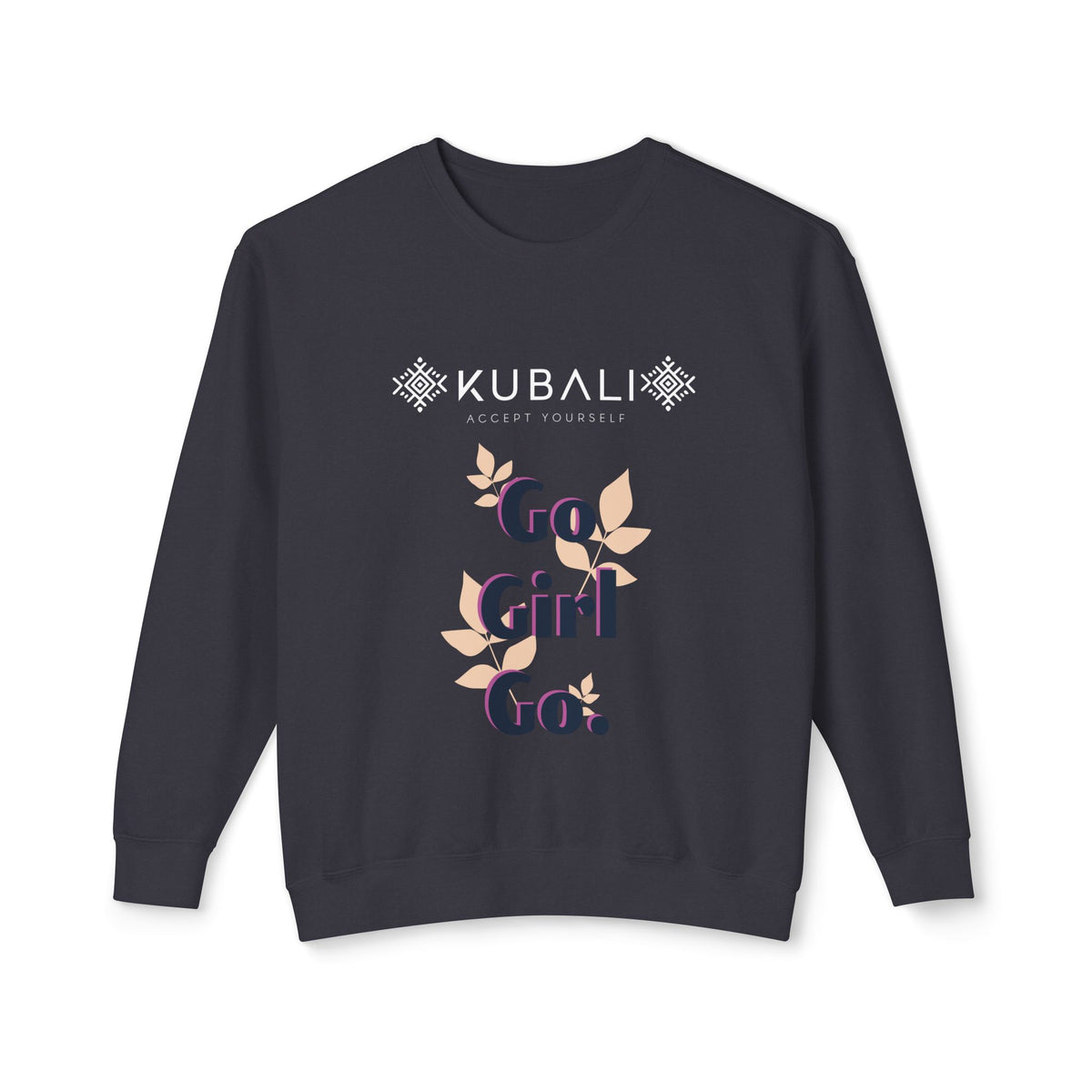 Sweat Col Rond Floral KUBALI —" Go Girl Go"