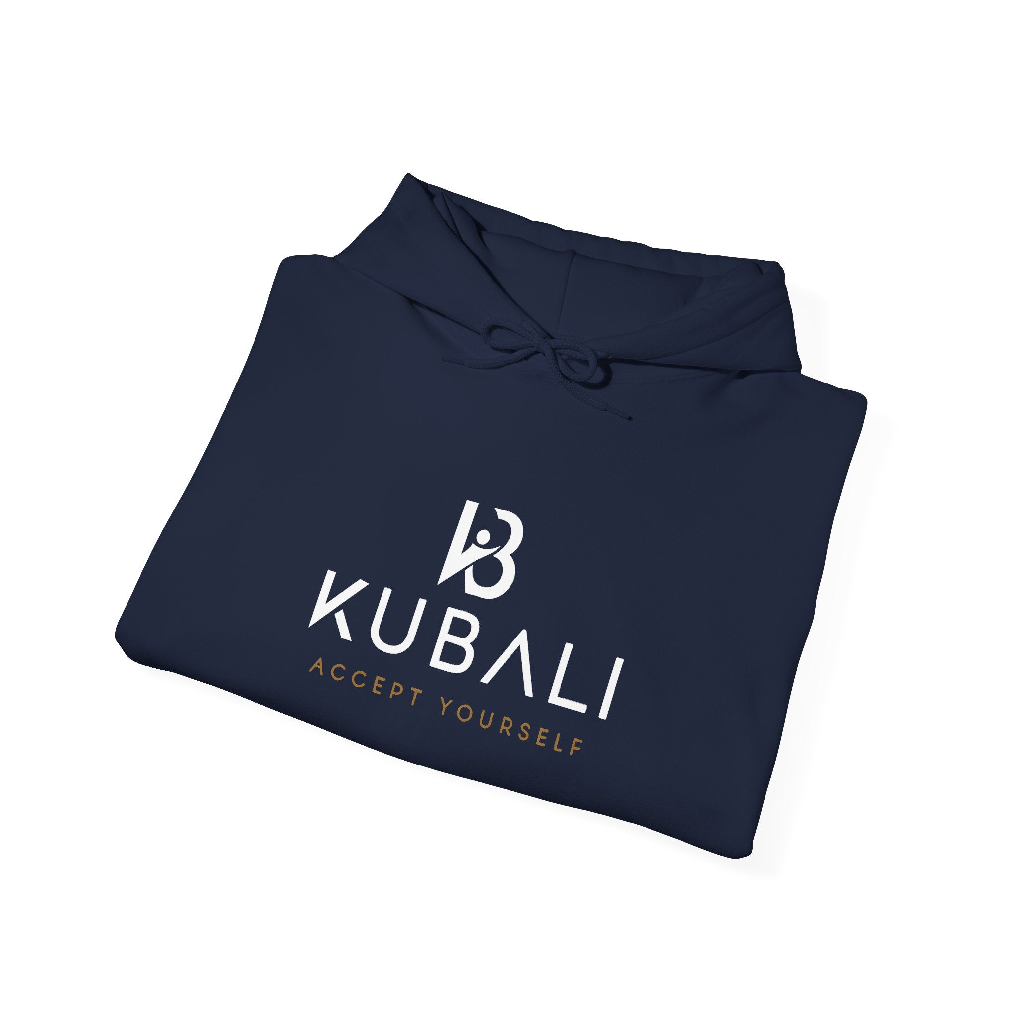 Kubali "Accept Yourself" Logo Hoodie — Noir Minimaliste