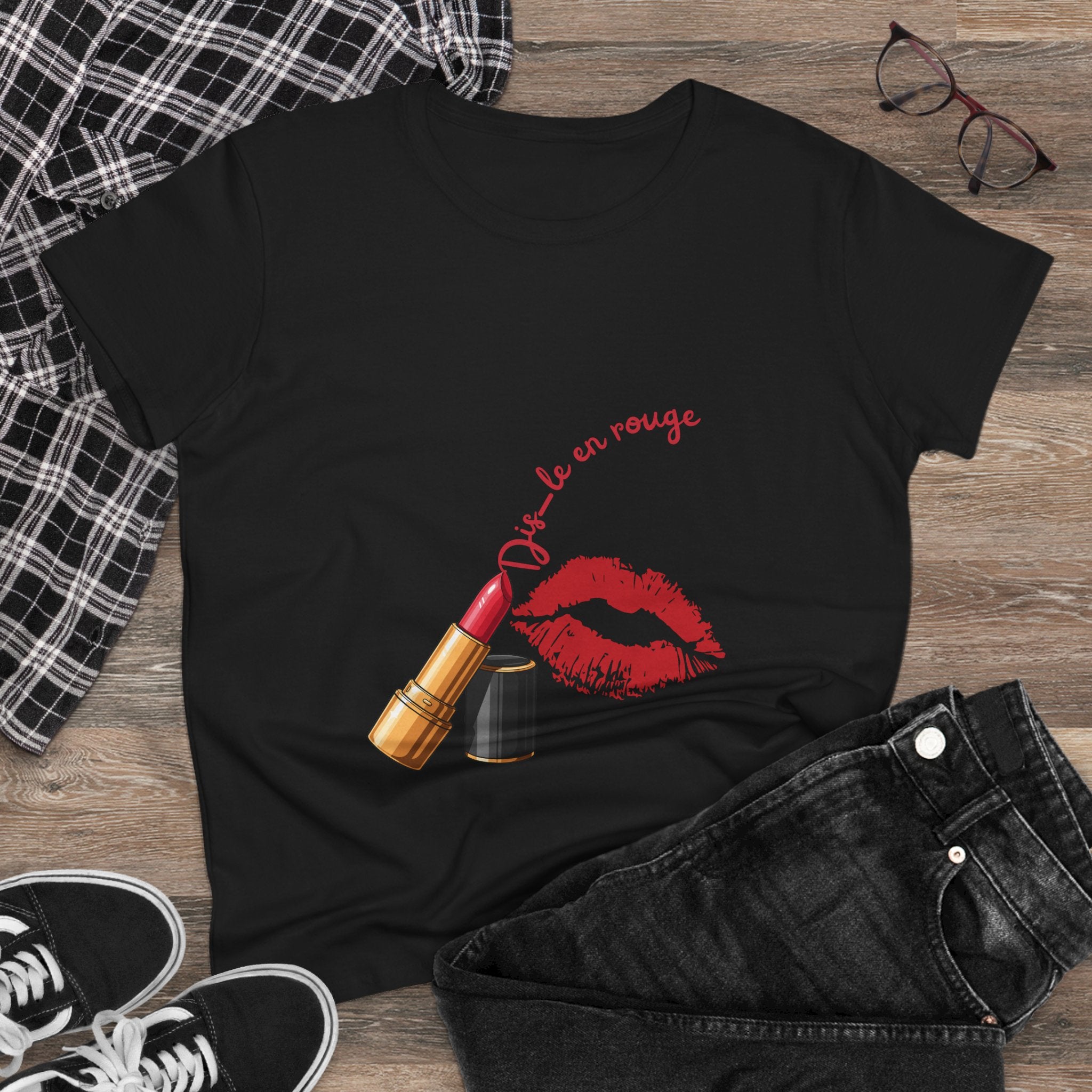T-Shirt Kiss KUBALI – « Dis-le en rouge »