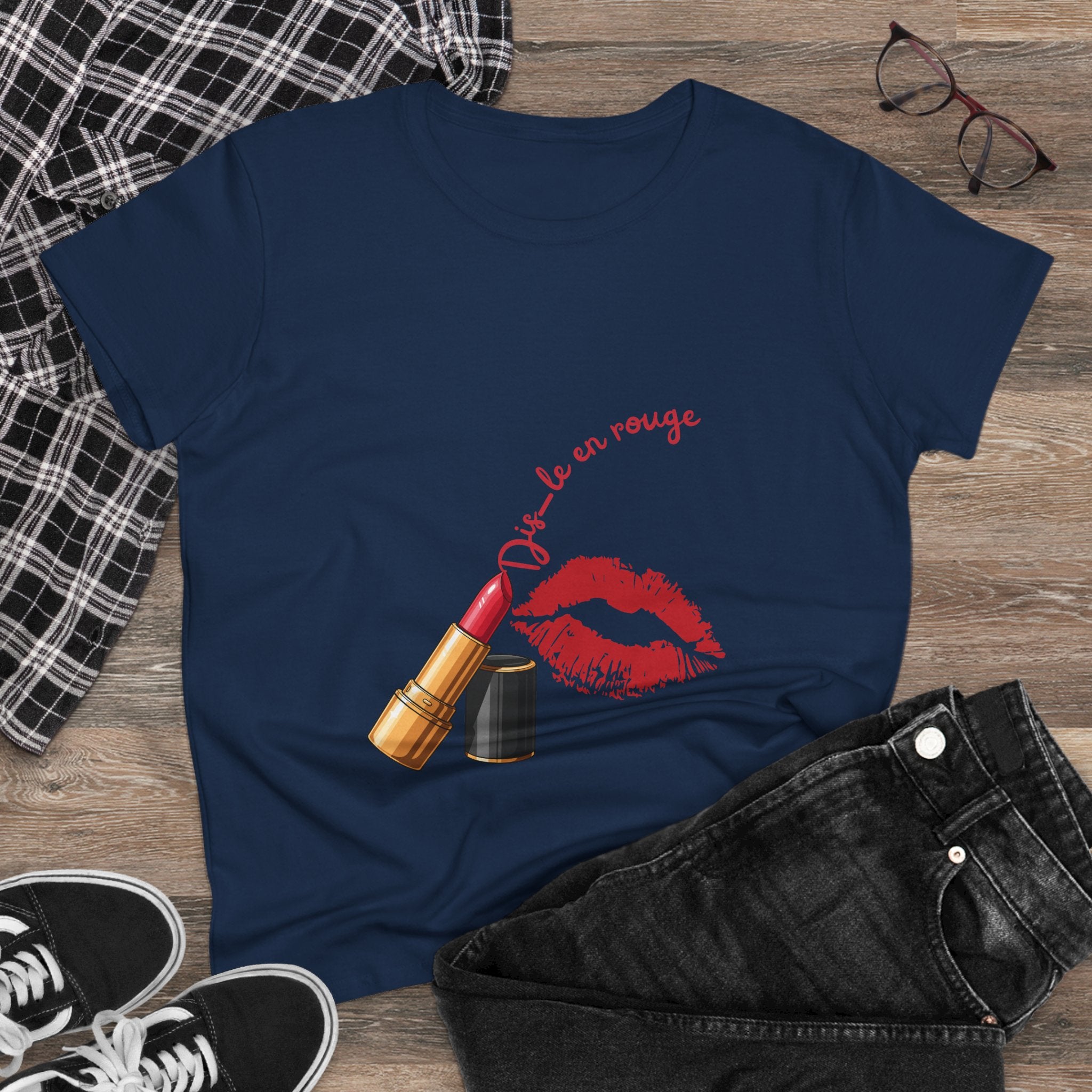 T-Shirt Kiss KUBALI – « Dis-le en rouge »