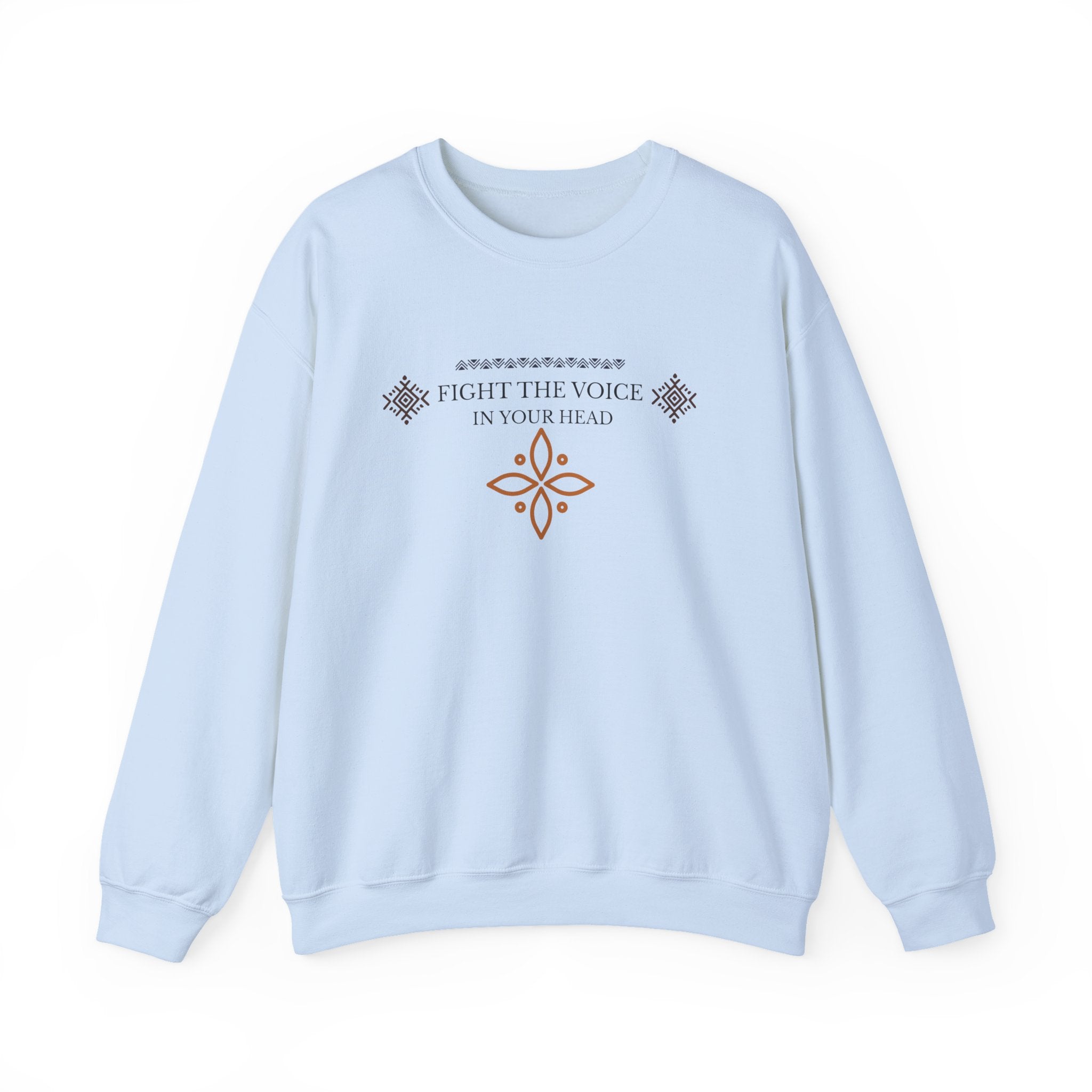Sweatshirt Crewneck Brodé – "Fight the Voice in Your Head" | Coton Premium Unisexe