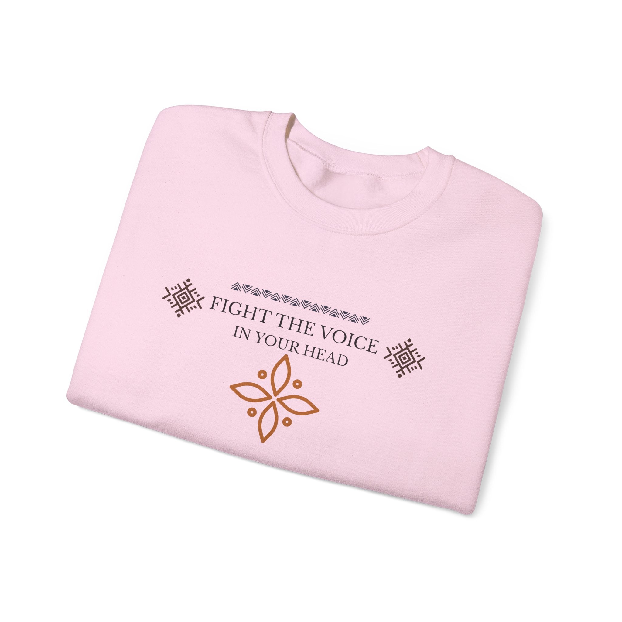 Sweatshirt Crewneck Brodé – "Fight the Voice in Your Head" | Coton Premium Unisexe