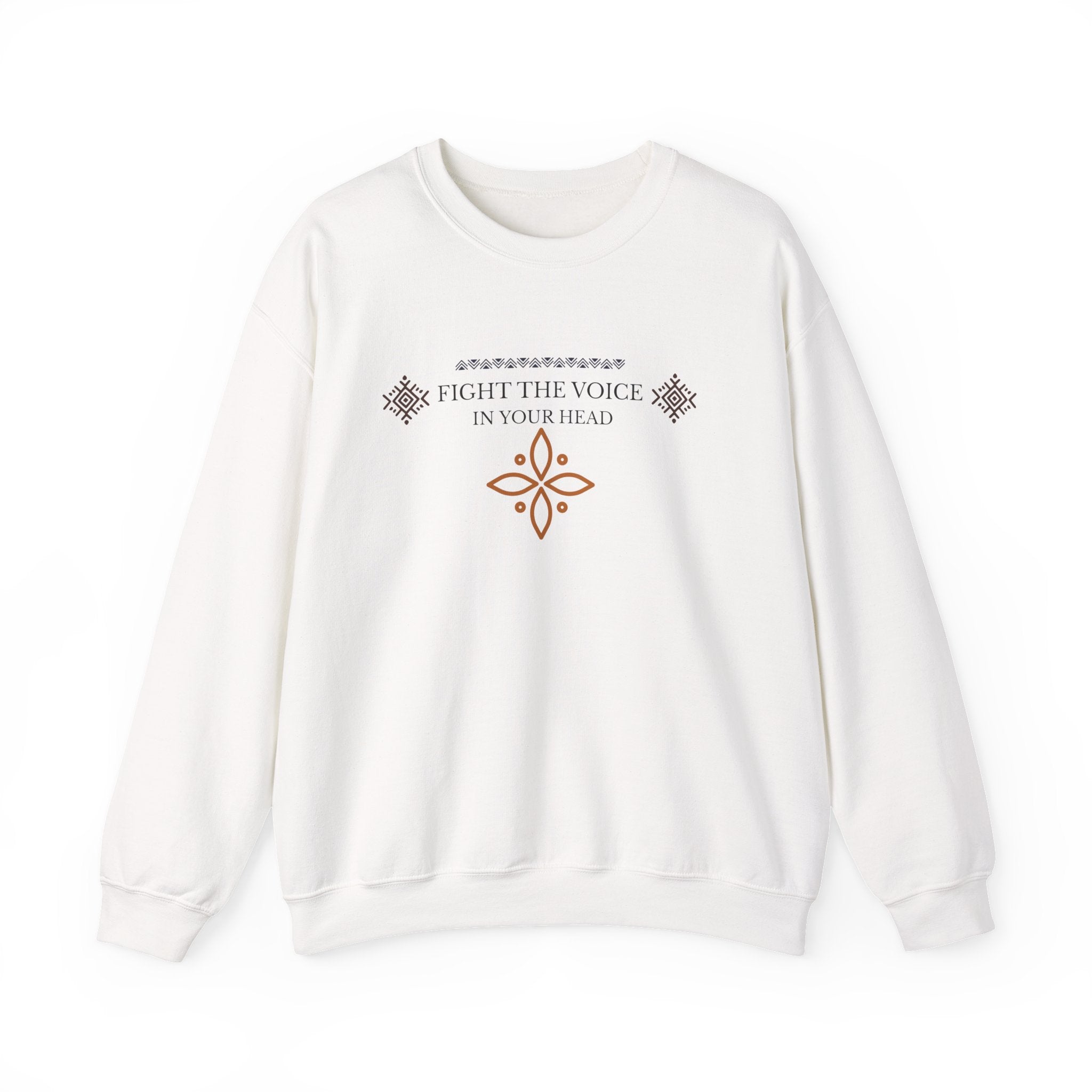 Sweatshirt Crewneck Brodé – "Fight the Voice in Your Head" | Coton Premium Unisexe