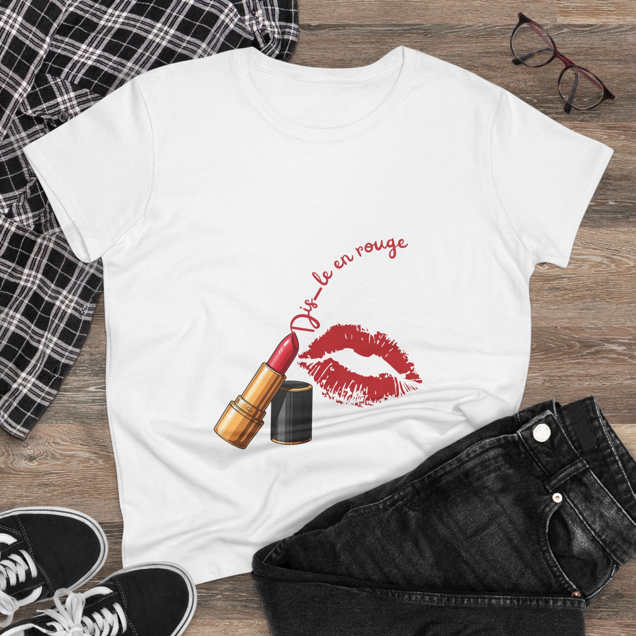 T-Shirt Kiss KUBALI – « Dis-le en rouge »