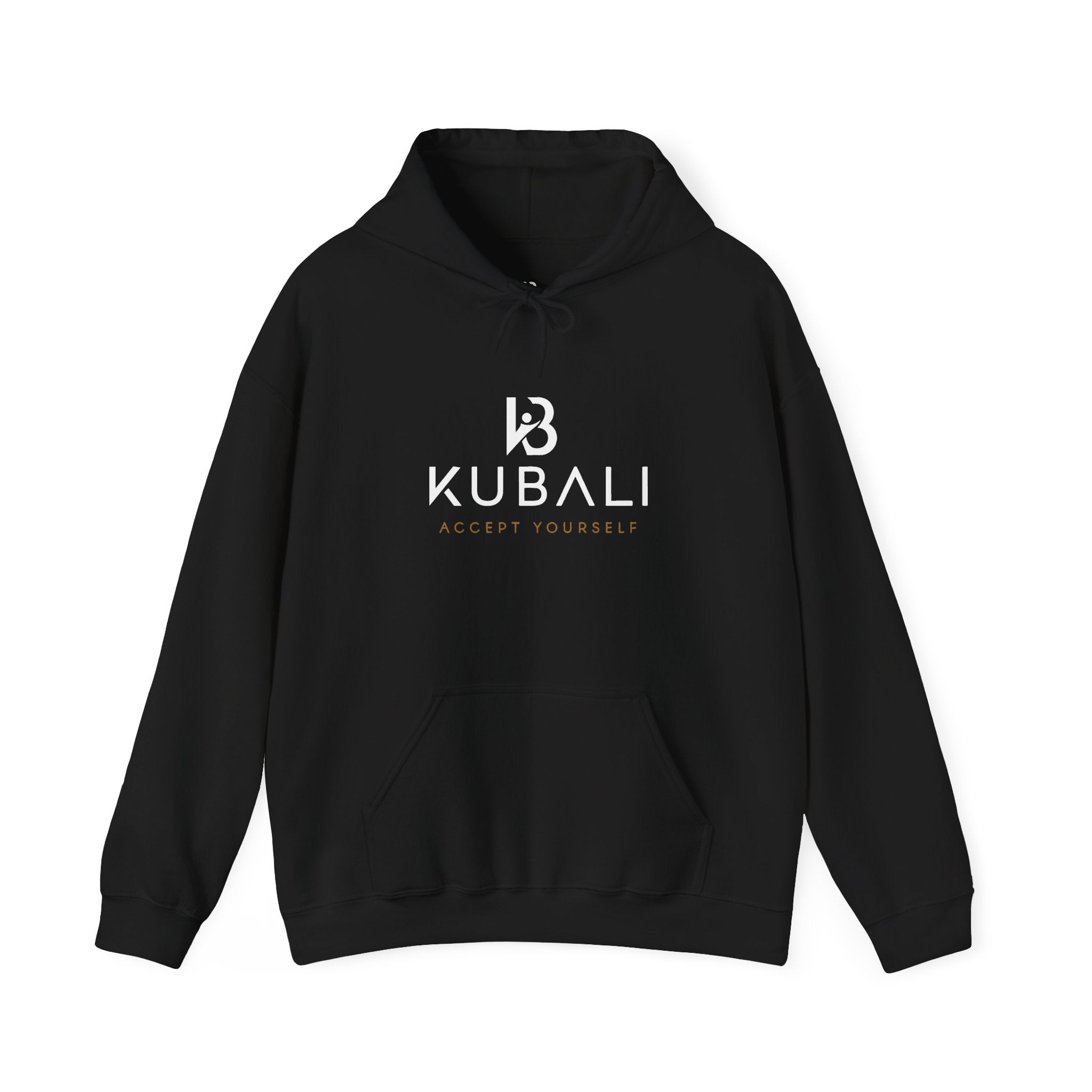 Kubali "Accept Yourself" Logo Hoodie — Noir Minimaliste