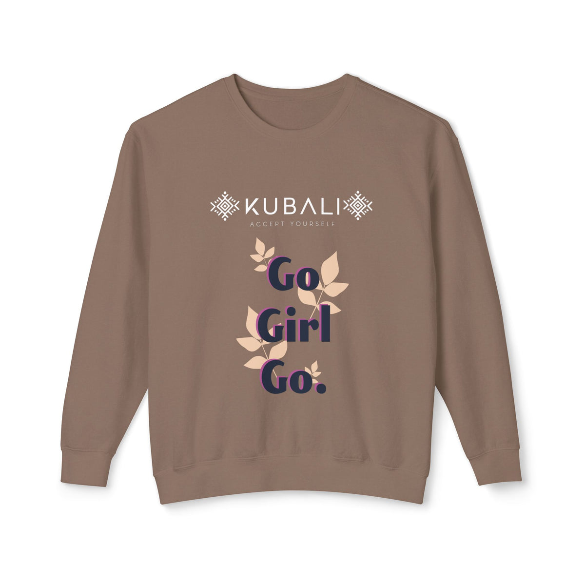 Sweat Col Rond Floral KUBALI —" Go Girl Go"
