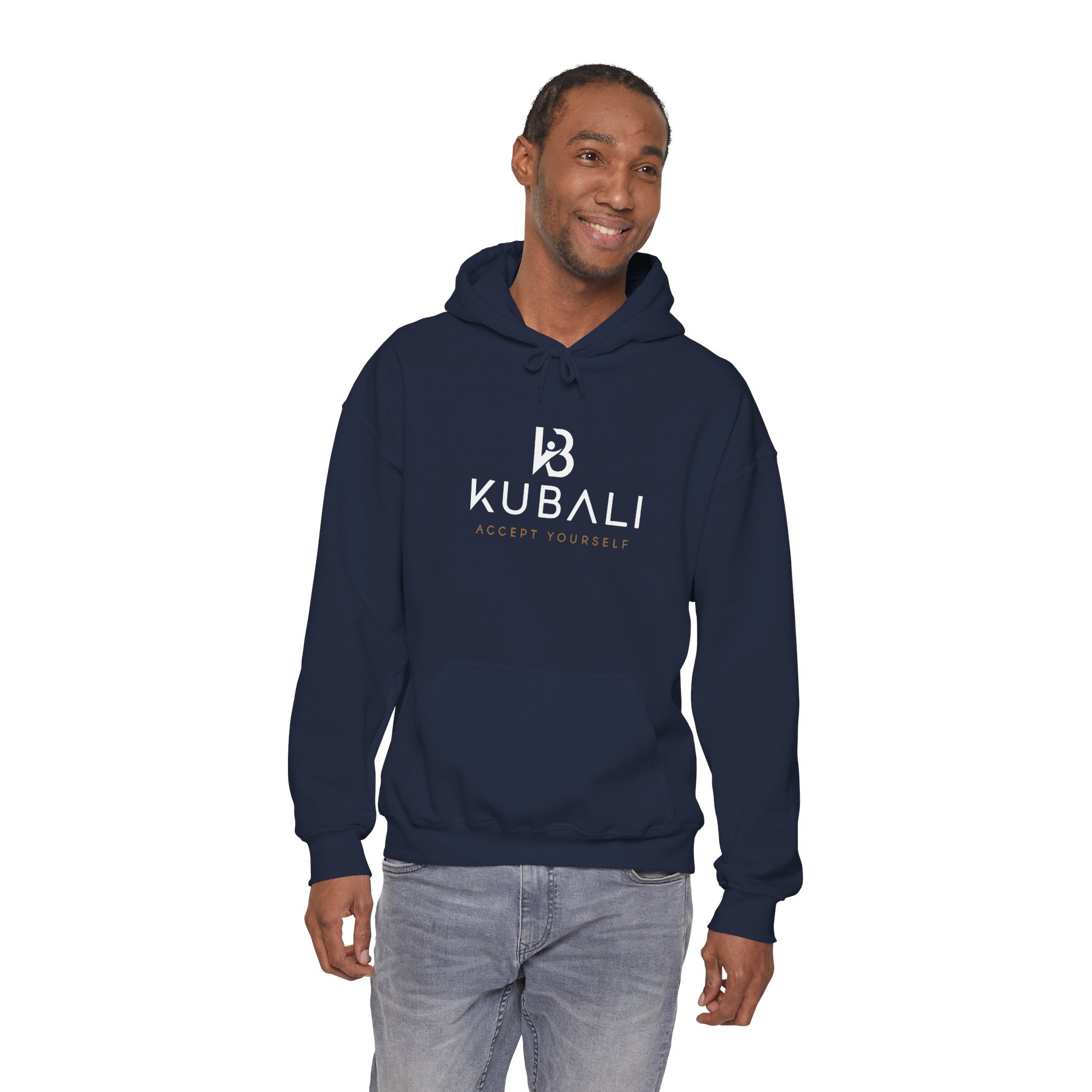 Kubali "Accept Yourself" Logo Hoodie — Noir Minimaliste