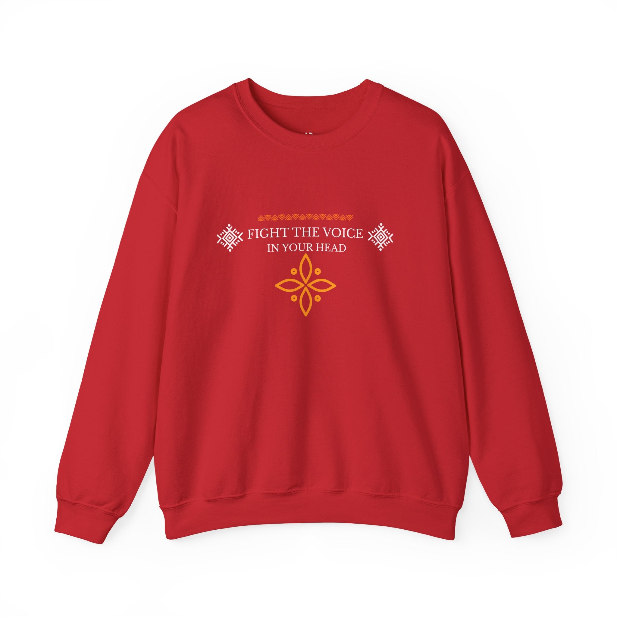 Sweatshirt Crewneck Brodé – "Fight the Voice in Your Head" | Pull Unisexe Coloris Intenses