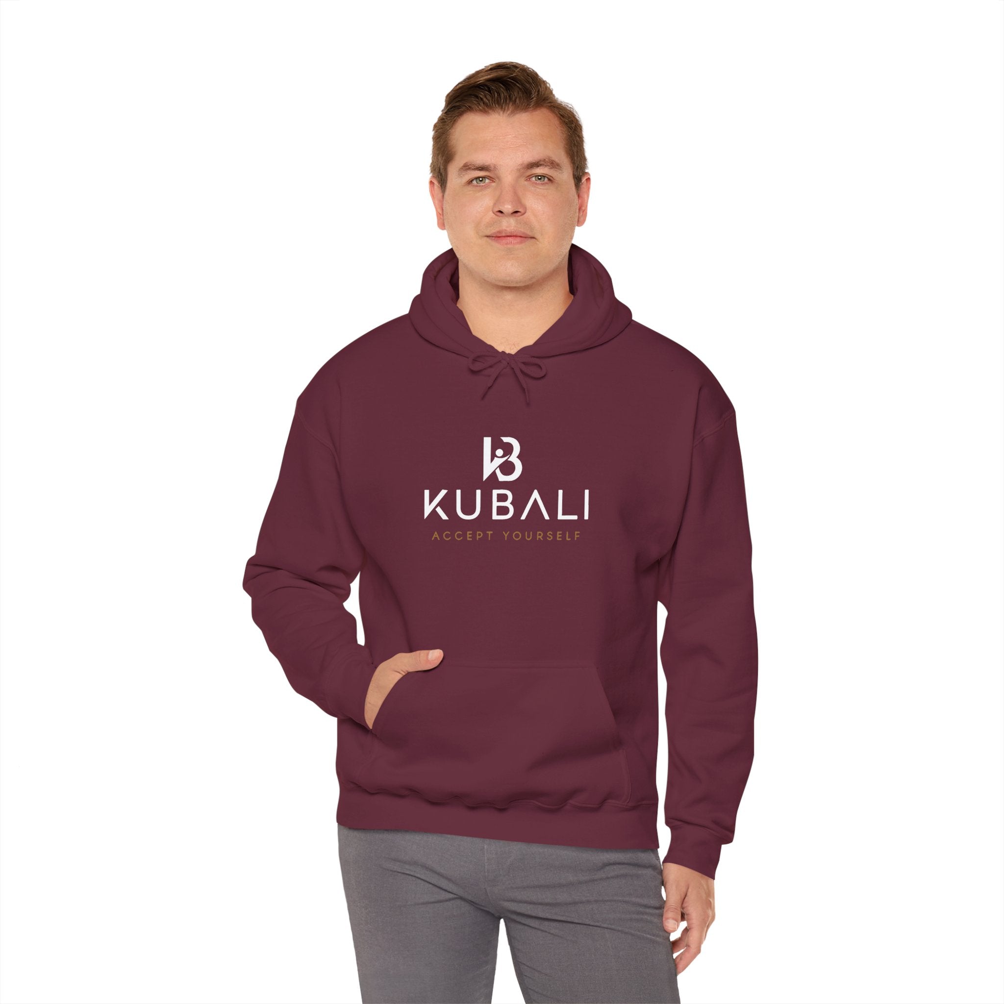 Kubali "Accept Yourself" Logo Hoodie — Noir Minimaliste