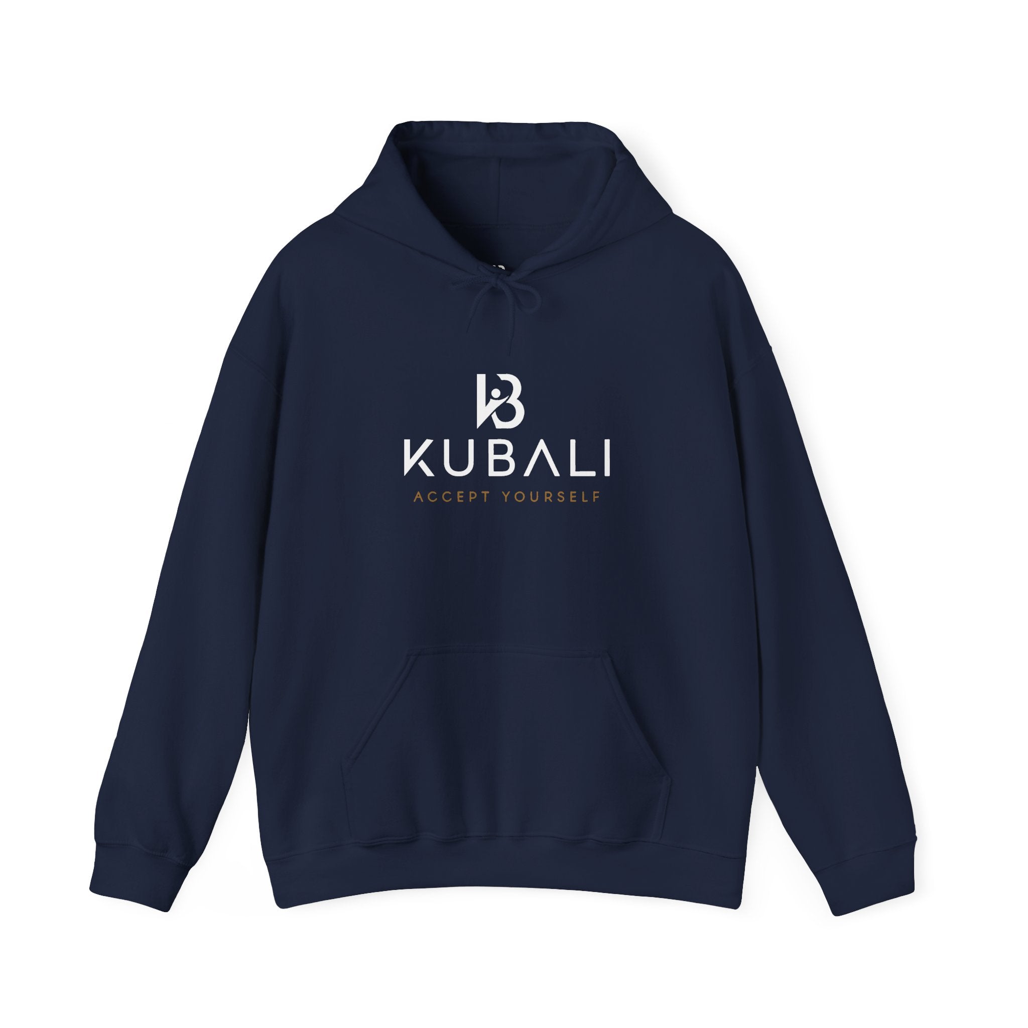 Kubali "Accept Yourself" Logo Hoodie — Noir Minimaliste
