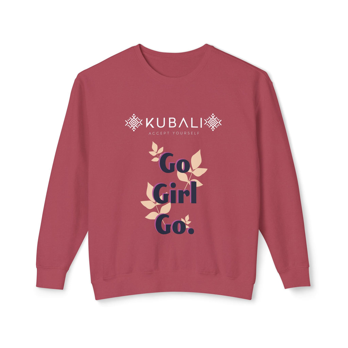 Sweat Col Rond Floral KUBALI —" Go Girl Go"