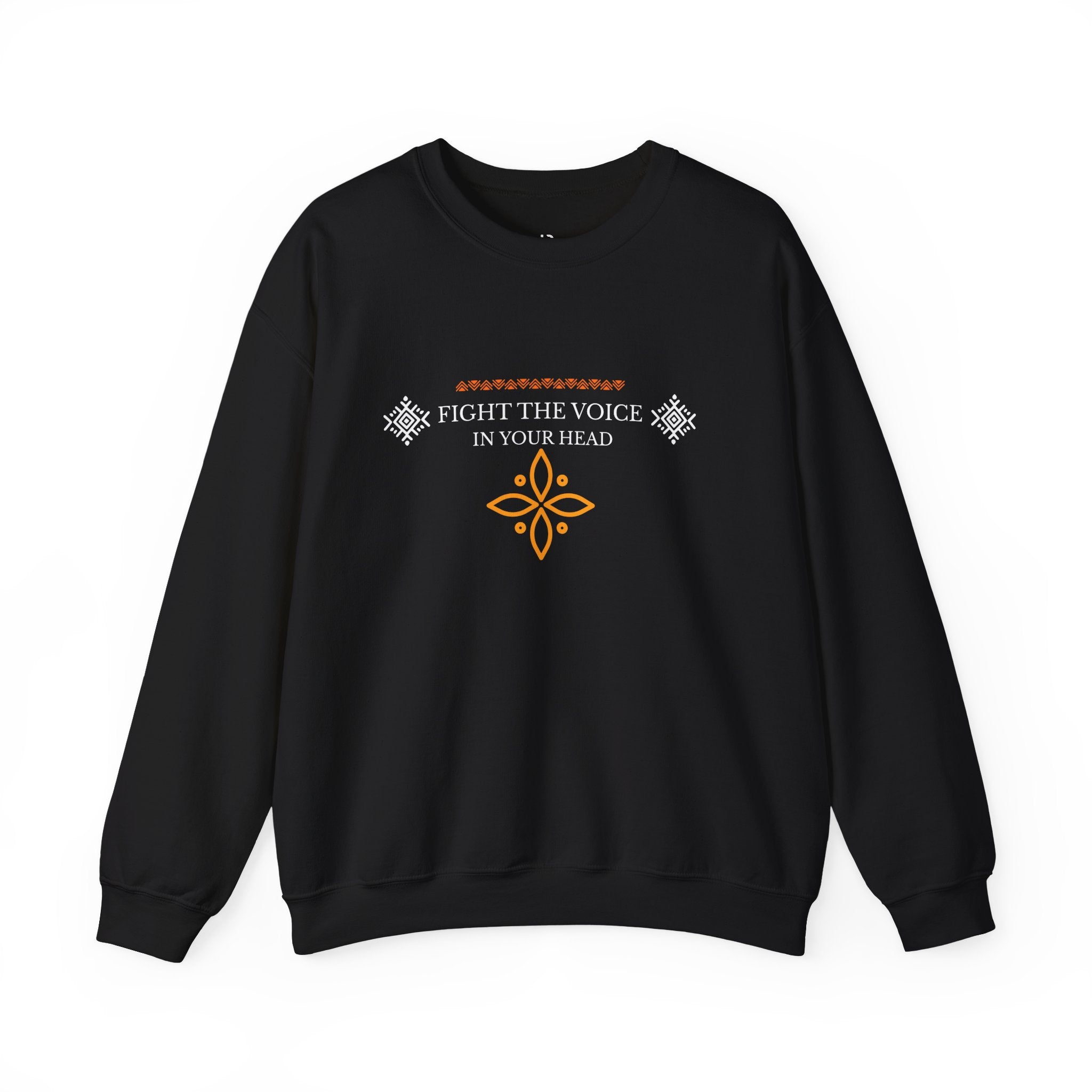 Sweatshirt Crewneck Brodé – "Fight the Voice in Your Head" | Pull Unisexe Coloris Intenses